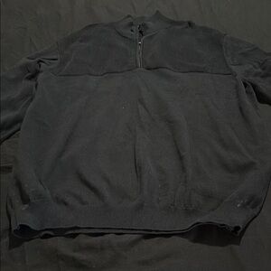 Men's Black Half-Zip Sweater